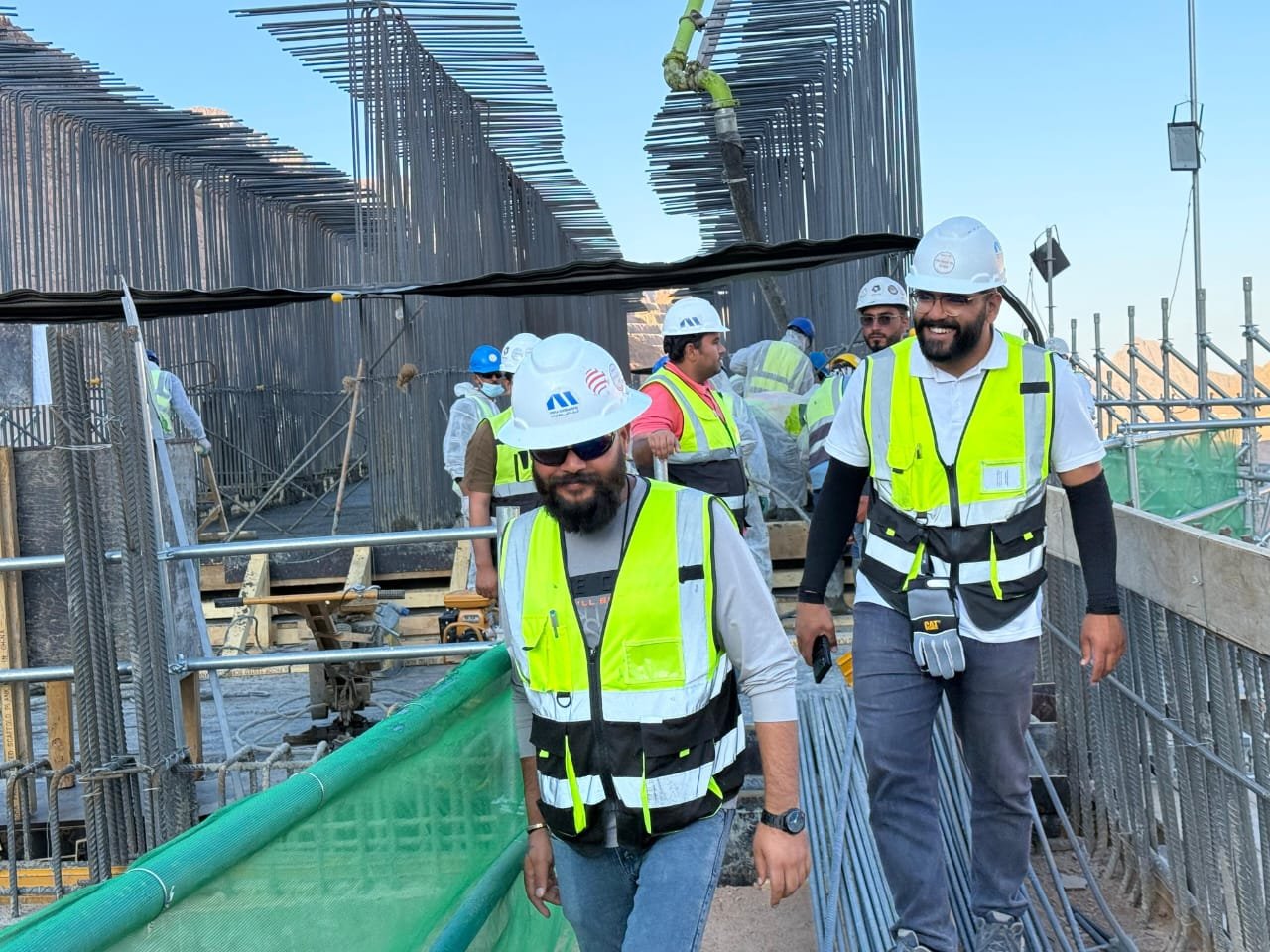 Civil construction team working on an infrastructure project